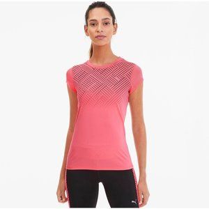 Puma Running Coral Short Sleeve Shirt L